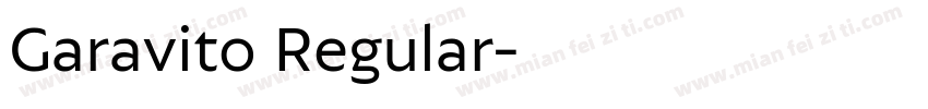 Garavito Regular字体转换